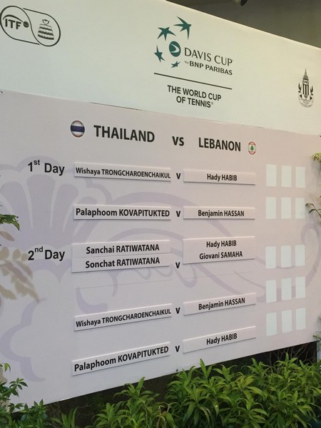 Tennis National Team is competing this weekend against Bangkok for the Finals of the Davis Cup 2018